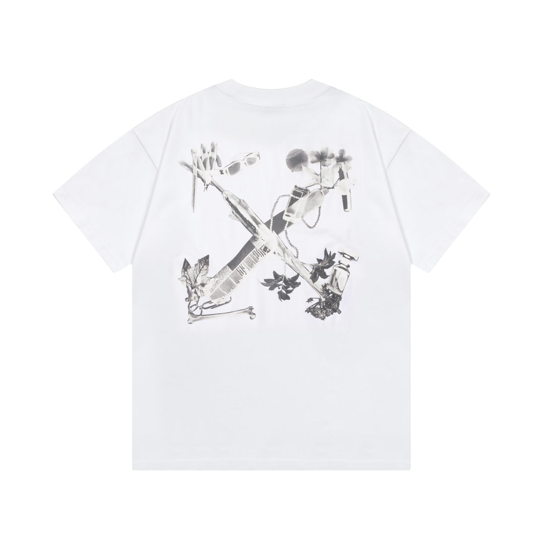 OFF-Whlte Arrow Logo Cotton T-shirt#1050