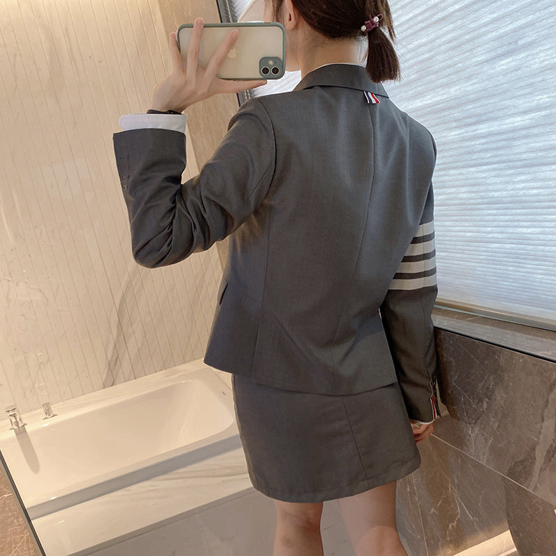 4-Bar Striped ladies suit