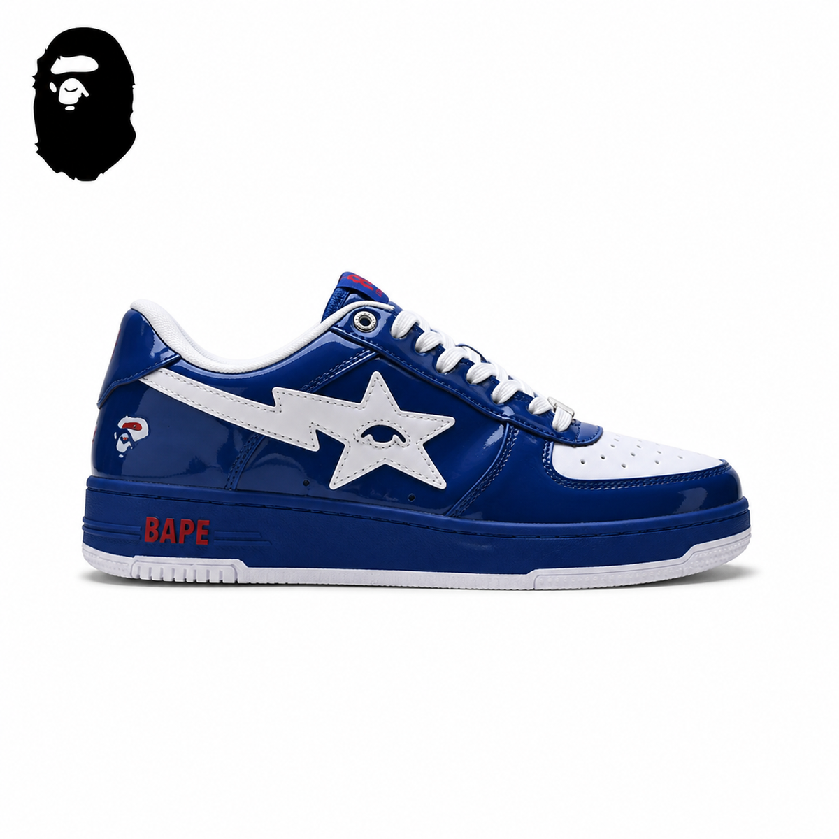 BAPE SK8 STA Low-Top Sneakers - Blue/White