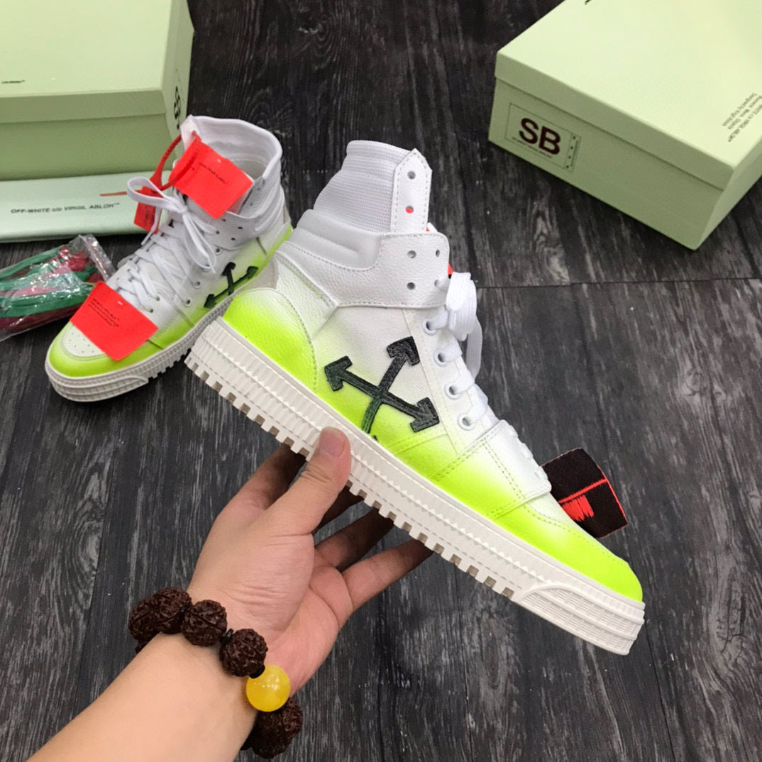 OFF-Whlte Arrow Logo Leather Sneakers #37
