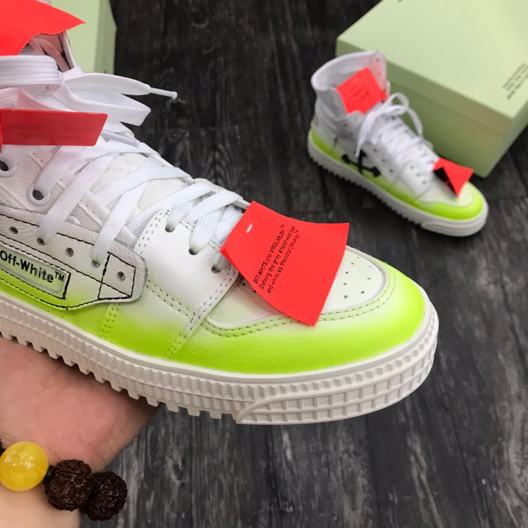 OFF-Whlte Arrow Logo Leather Sneakers #37