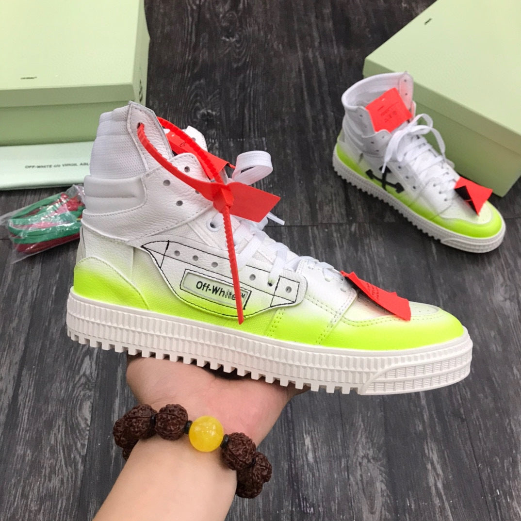 OFF-Whlte Arrow Logo Leather Sneakers #37