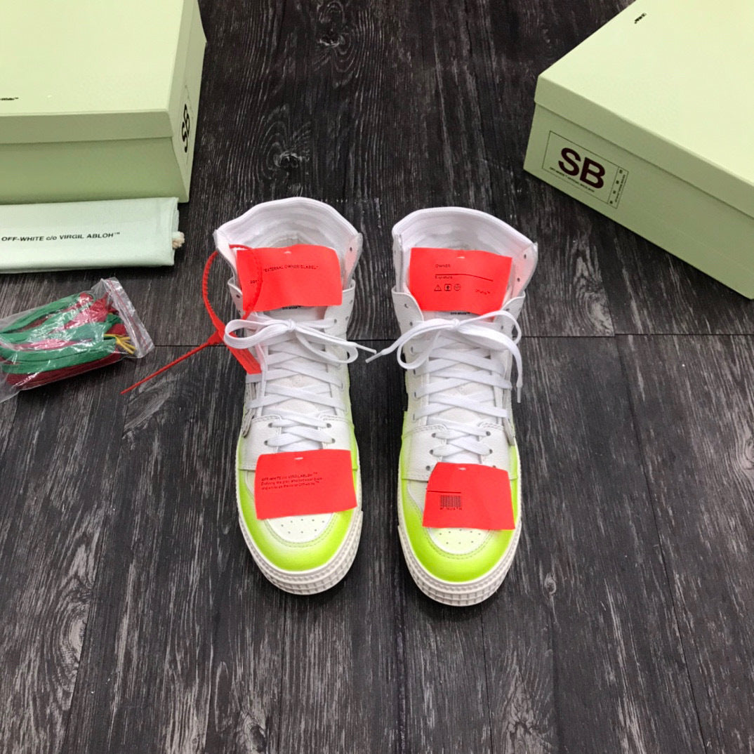 OFF-Whlte Arrow Logo Leather Sneakers #37
