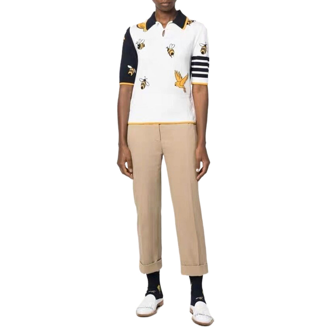 4-Bar Bee Embroidery POLO Shirt