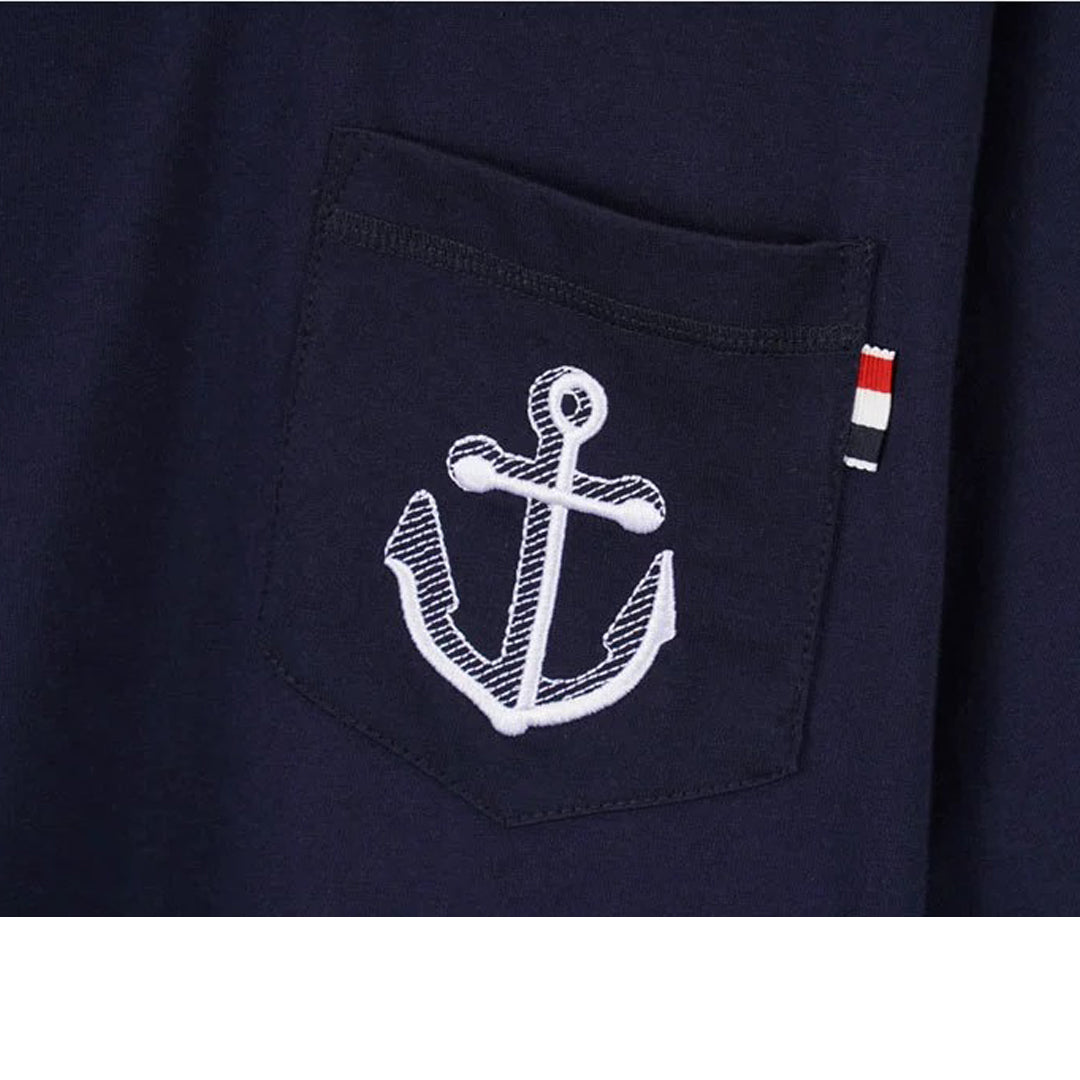 4-Bar Anchor embroidery T-shirt