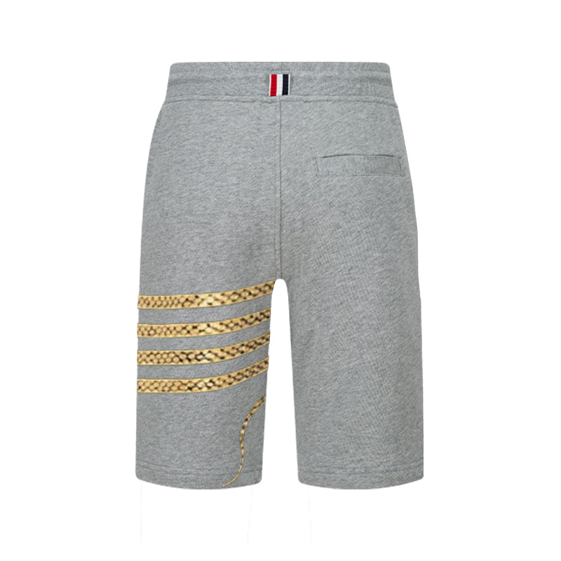 4-Bar Snake pattern Sports shorts