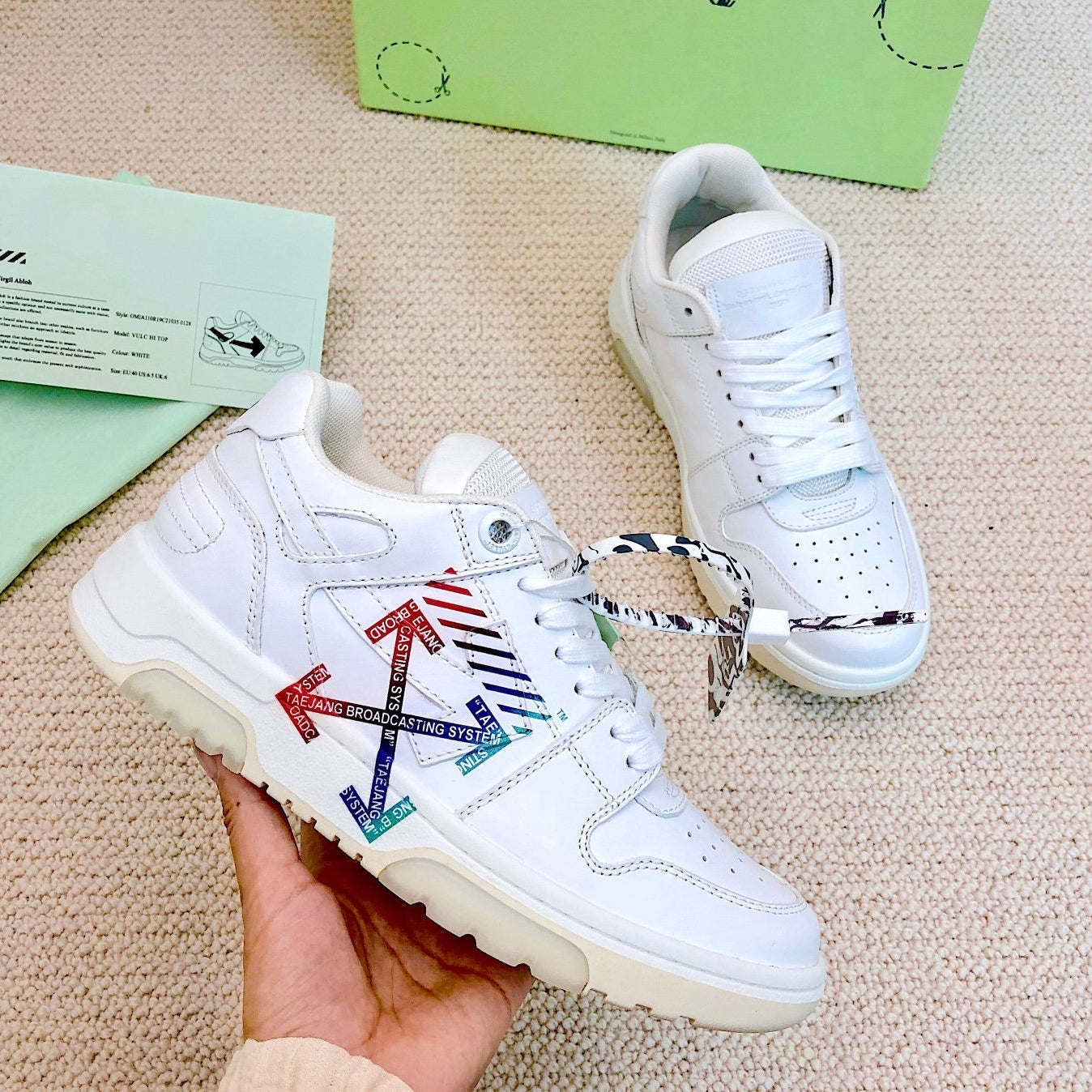 OFF-Whlte Colorful arrow signs Sneakers#26