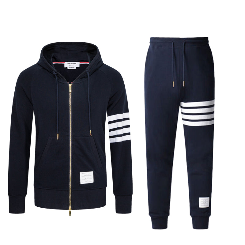 4-Bar Couple Hoodies