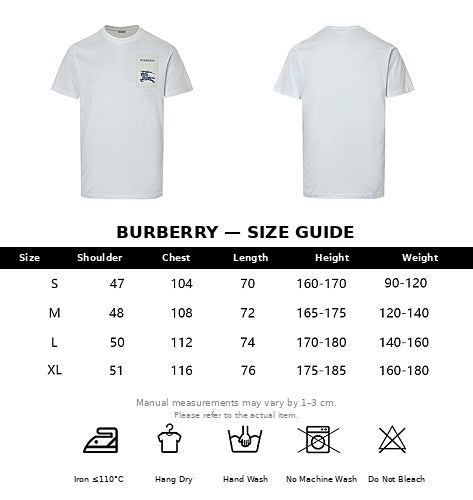 Burberry White Short-Sleeve Casual T-Shirt