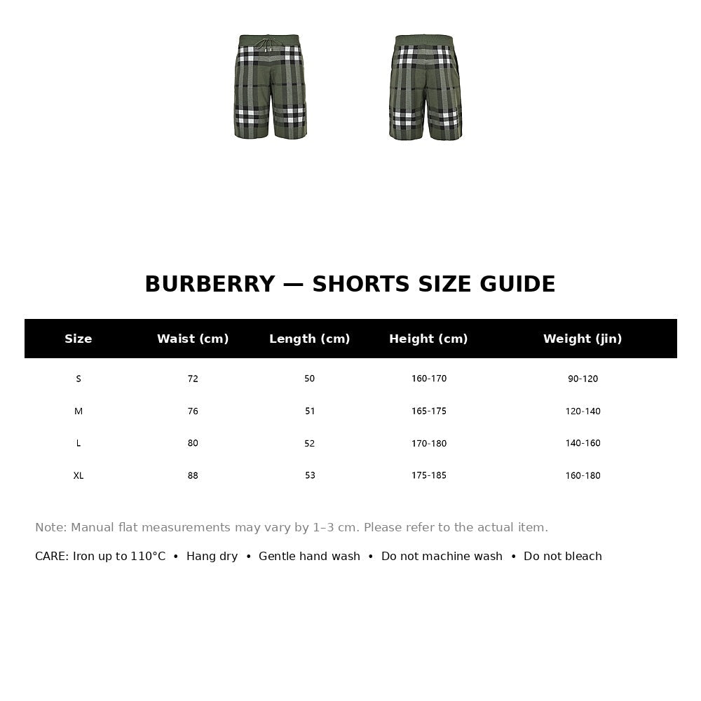 Burberry Casual Shorts#19 - English Size Chart