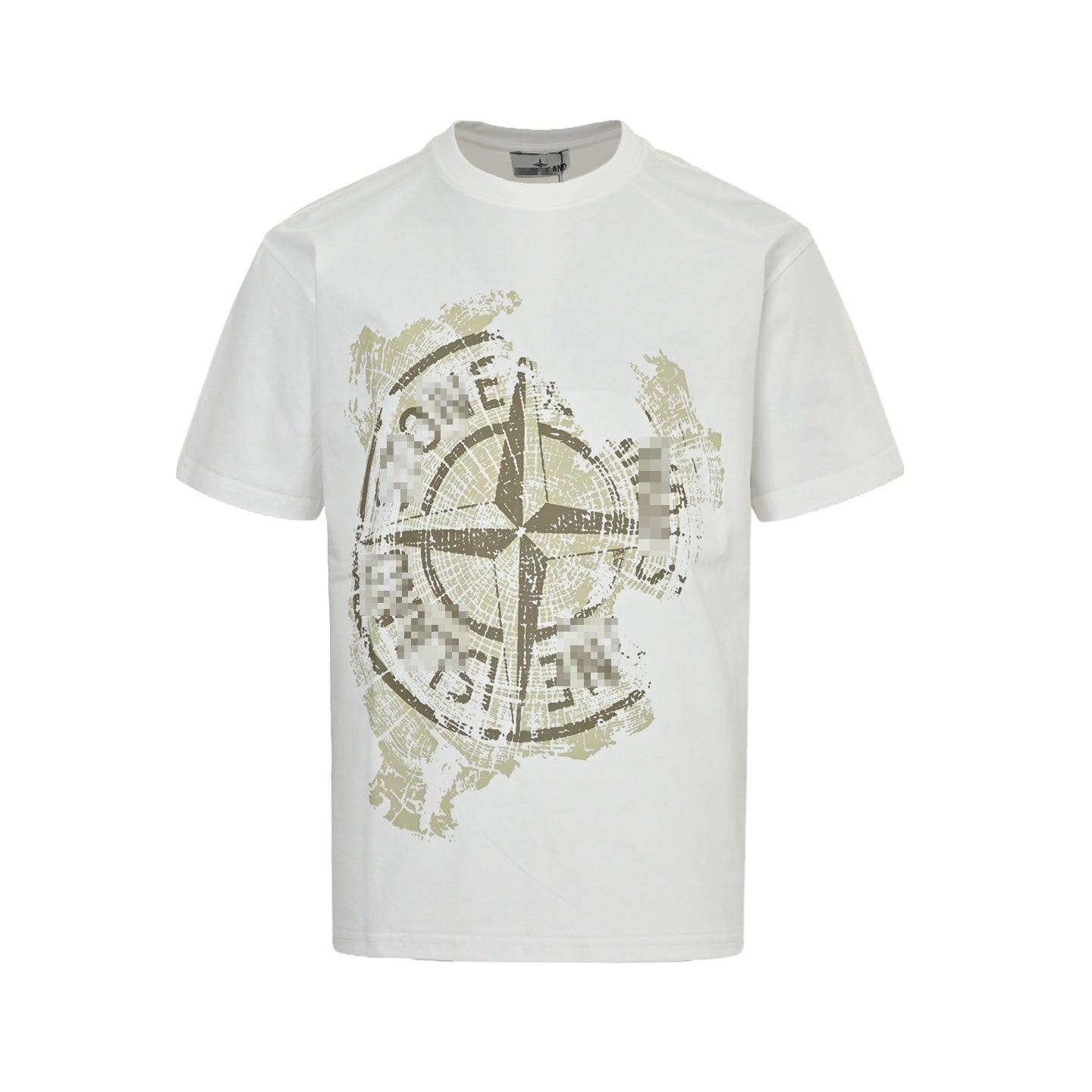 ST-Mottled compass print T-shirt