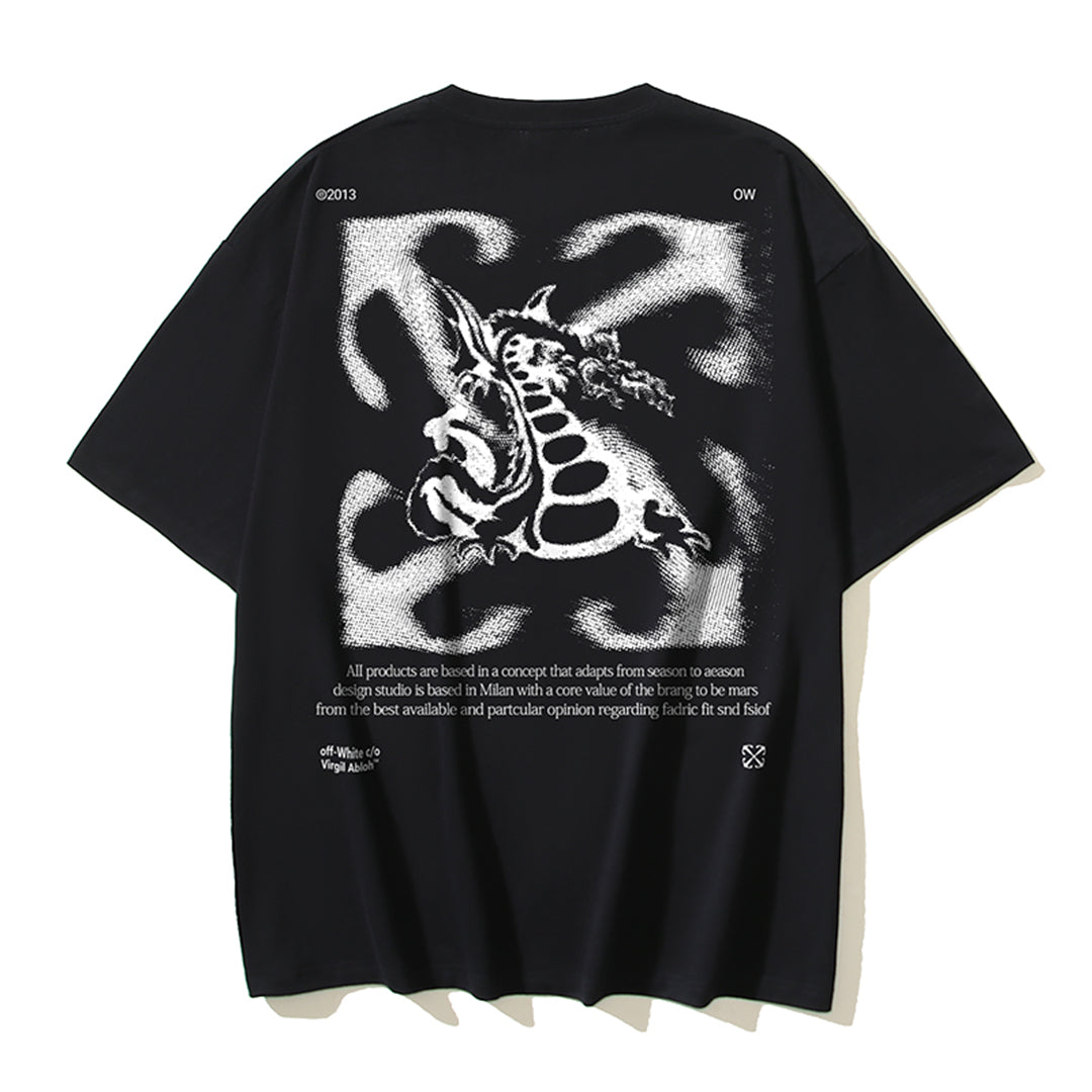OFF-Whlte Arrow Logo Cotton T-shirt#1089