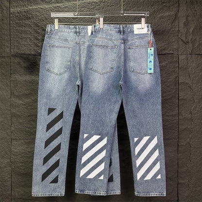 OFF-Whlte Arrow pattern casual jeans