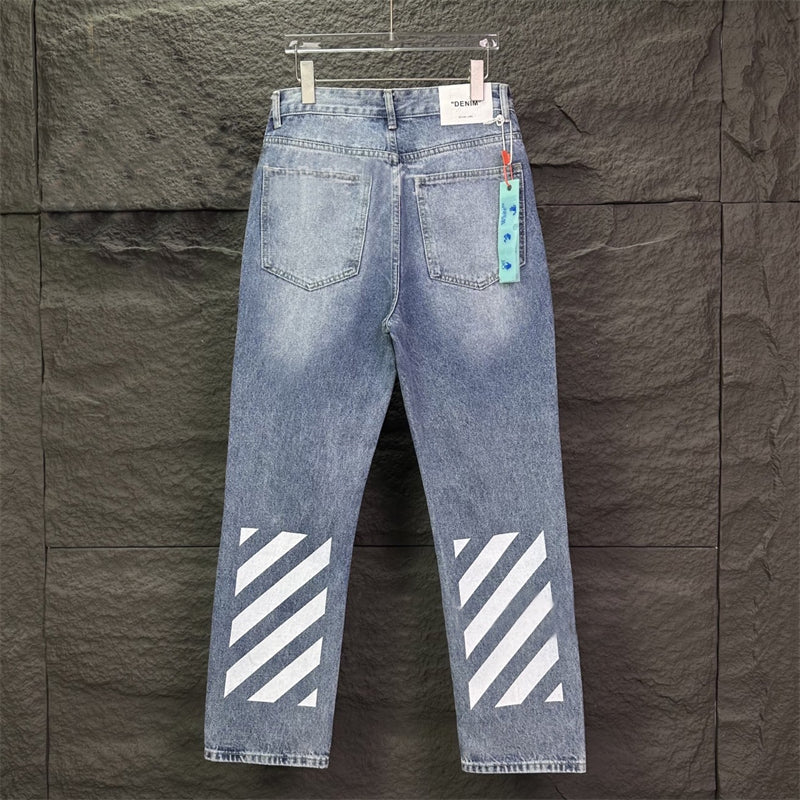 OFF-Whlte Arrow pattern casual jeans