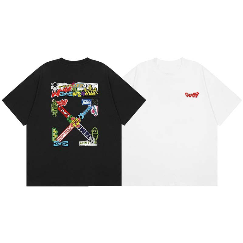OFF-Whlte Arrow Logo Cotton T-shirt