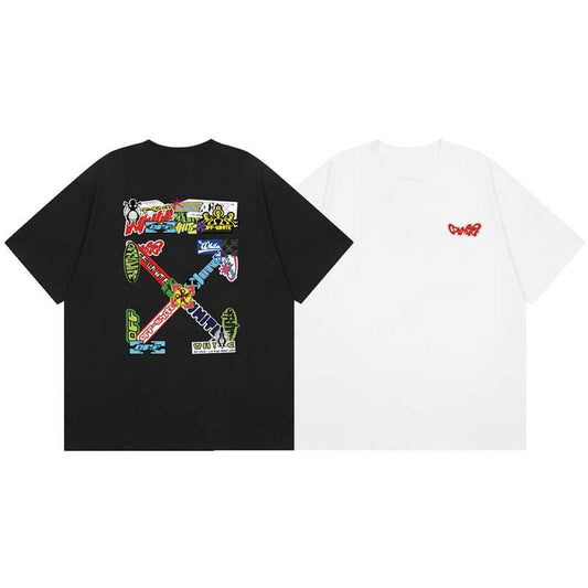 OFF-Whlte Arrow Logo Cotton T-shirt