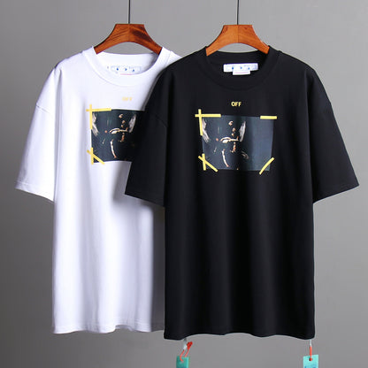 OFF-Whlte Arrow Logo Cotton T-shirt
