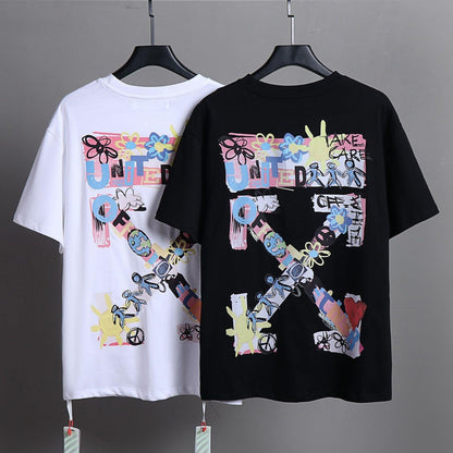 OFF-Whlte Arrow logo print T-shirt#85