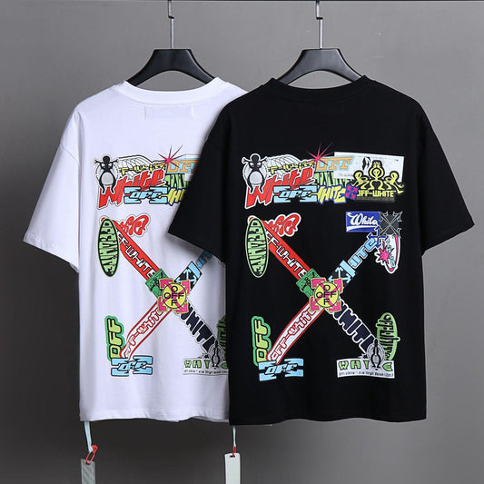 OFF-Whlte Arrow Logo Cotton T-shirt