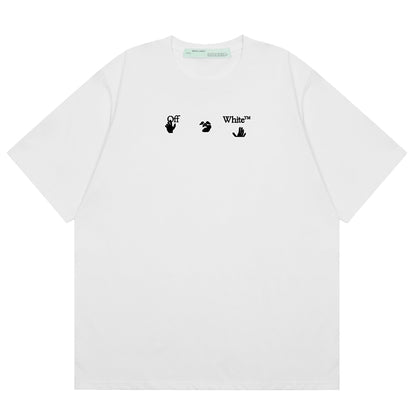 OFF-Whlte Arrow Logo Cotton T-shirt