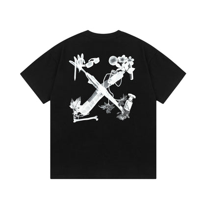 OFF-Whlte Arrow Logo Cotton T-shirt#1050