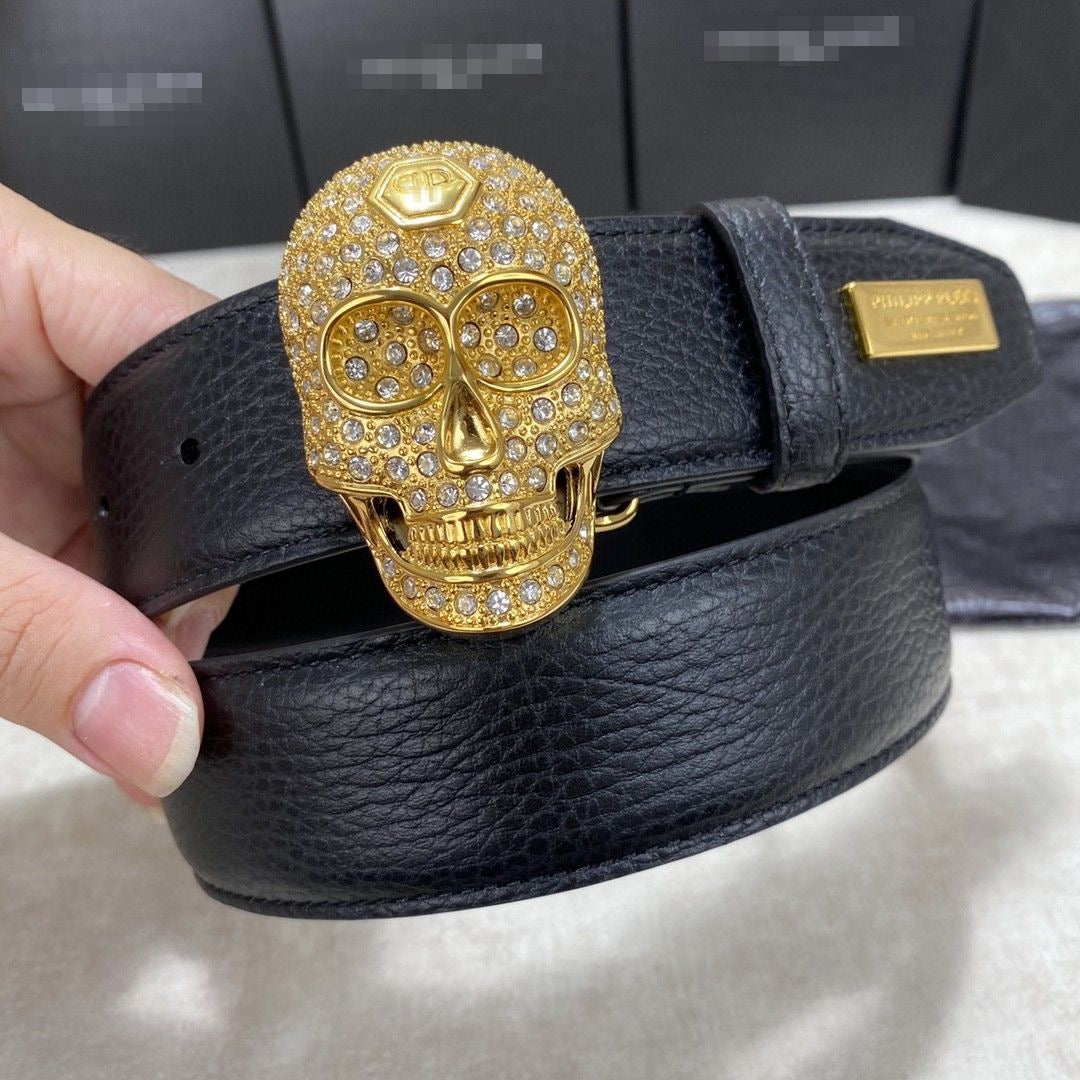 PP Leather Skull Belt