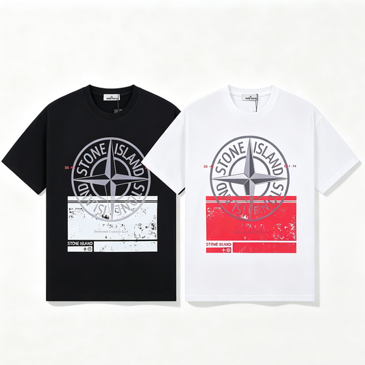ST0NE lSLAND Pure Cotton T-Shirt #41