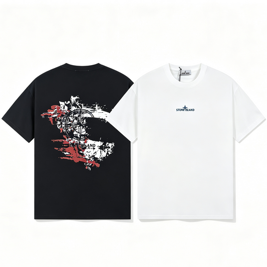 ST0NE lSLAND Pure Cotton T-Shirt #29