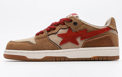 Human Made x BAPE STA SK8 Sneakers - Brown/Red