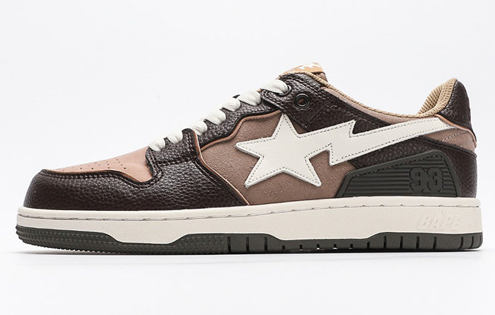 Human Made x BAPE STA SK8 Sneakers - Brown/Cream