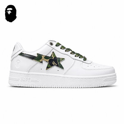 BAPE STA Tokyo Low-Top Sneakers - White/Green