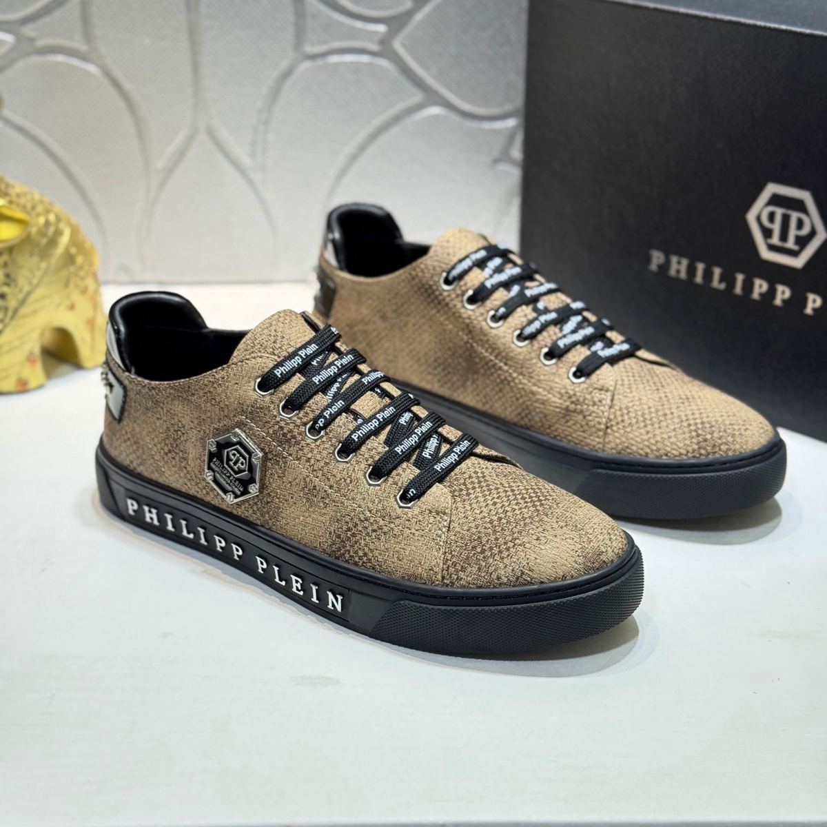 PP Men's Letter-Embellished Sneakers #1100