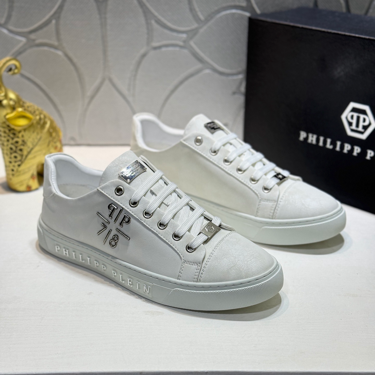 PP Men's Letter-Embellished Sneakers #1010