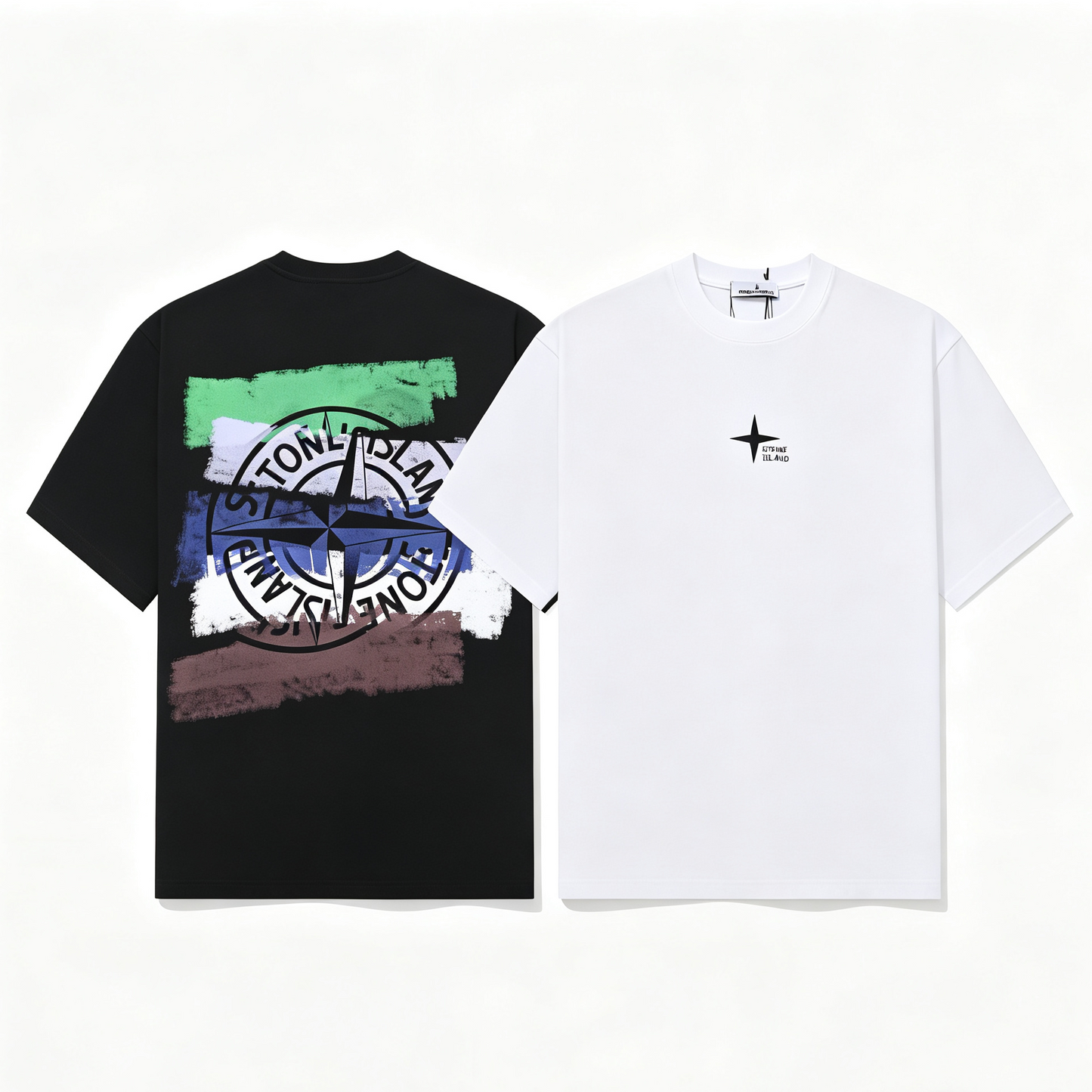 ST0NE lSLAND Pure Cotton T-Shirt #46