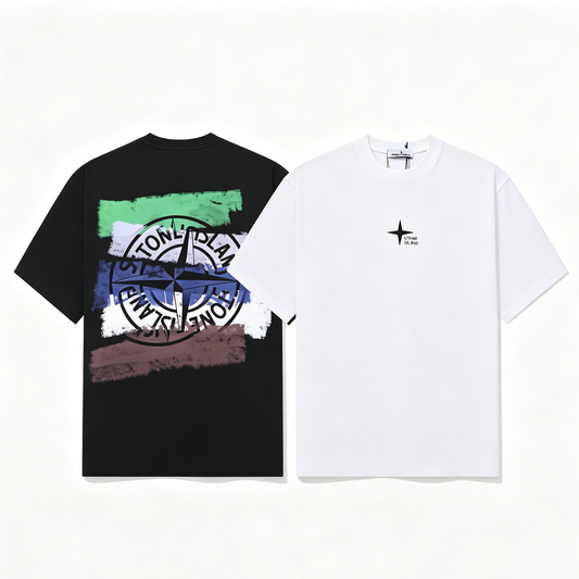 ST0NE lSLAND Pure Cotton T-Shirt #46
