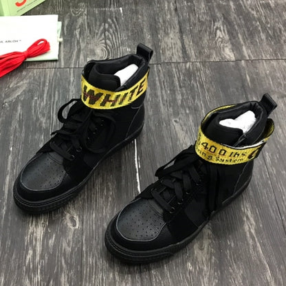OFF-Whlte Arrow Logo Leather Sneakers #38