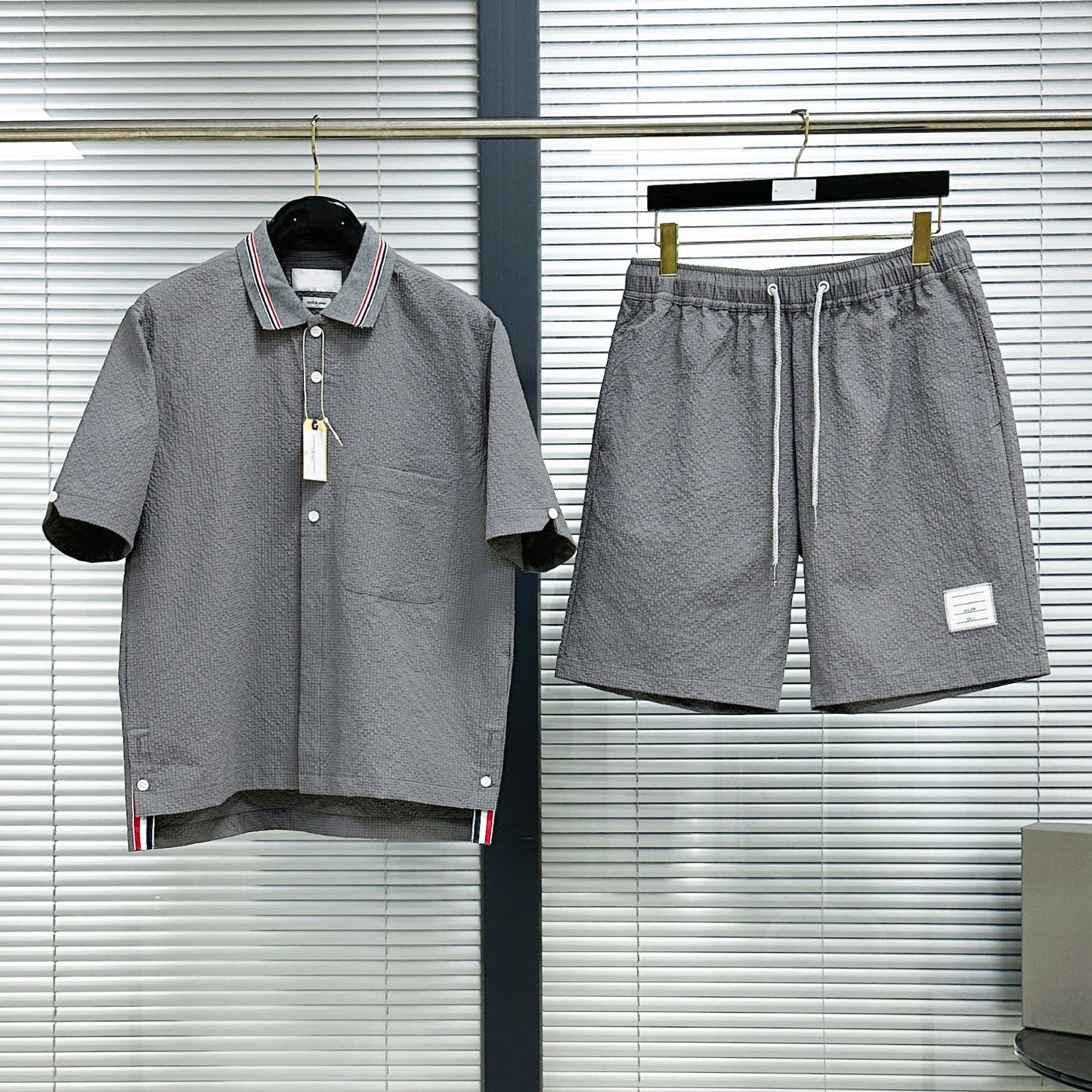 4-Bar Seersucker Sports shorts
