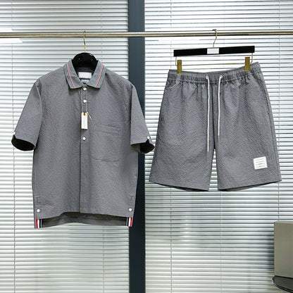 4-Bar Seersucker Sports shorts