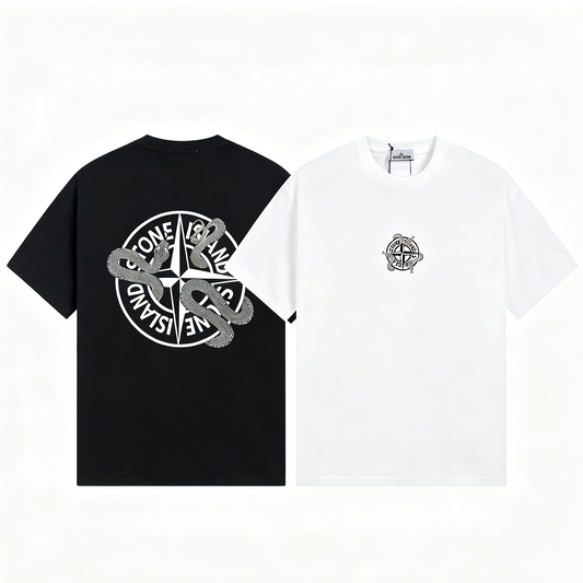 ST0NE lSLAND Pure Cotton T-Shirt #47