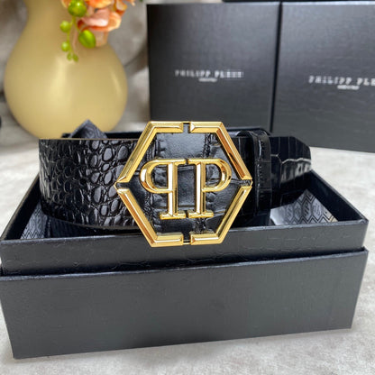 PP Leather Logo Belt#15