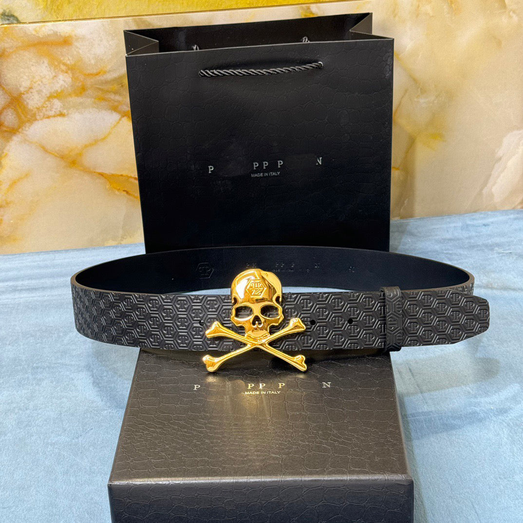 PP Leather Skull Belt#5