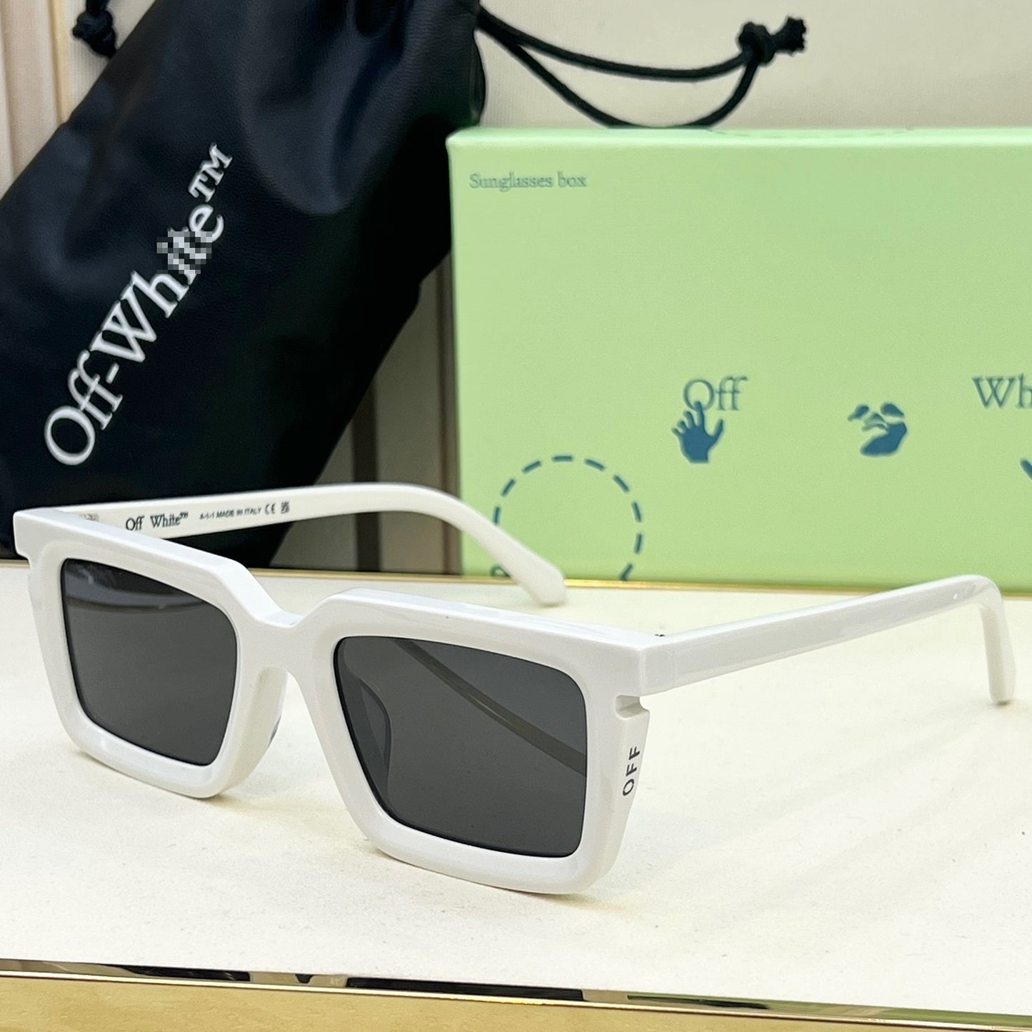 OFF-Whlte Arrow logo sunglasses#113