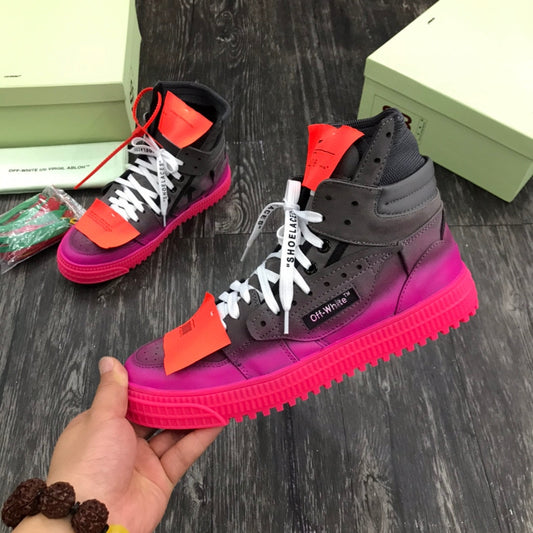OFF-Whlte Arrow Logo Leather Sneakers #37