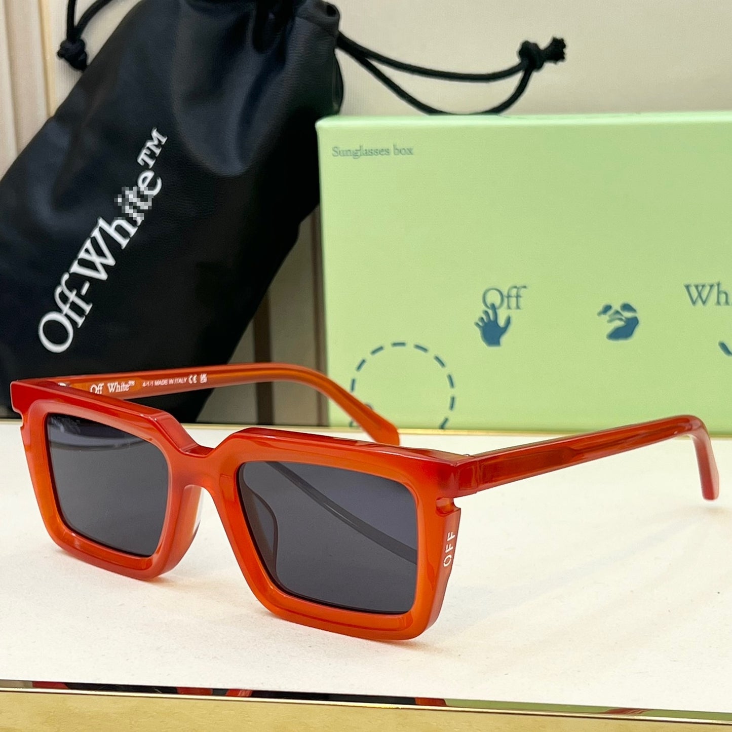 OFF-Whlte Arrow logo sunglasses#113