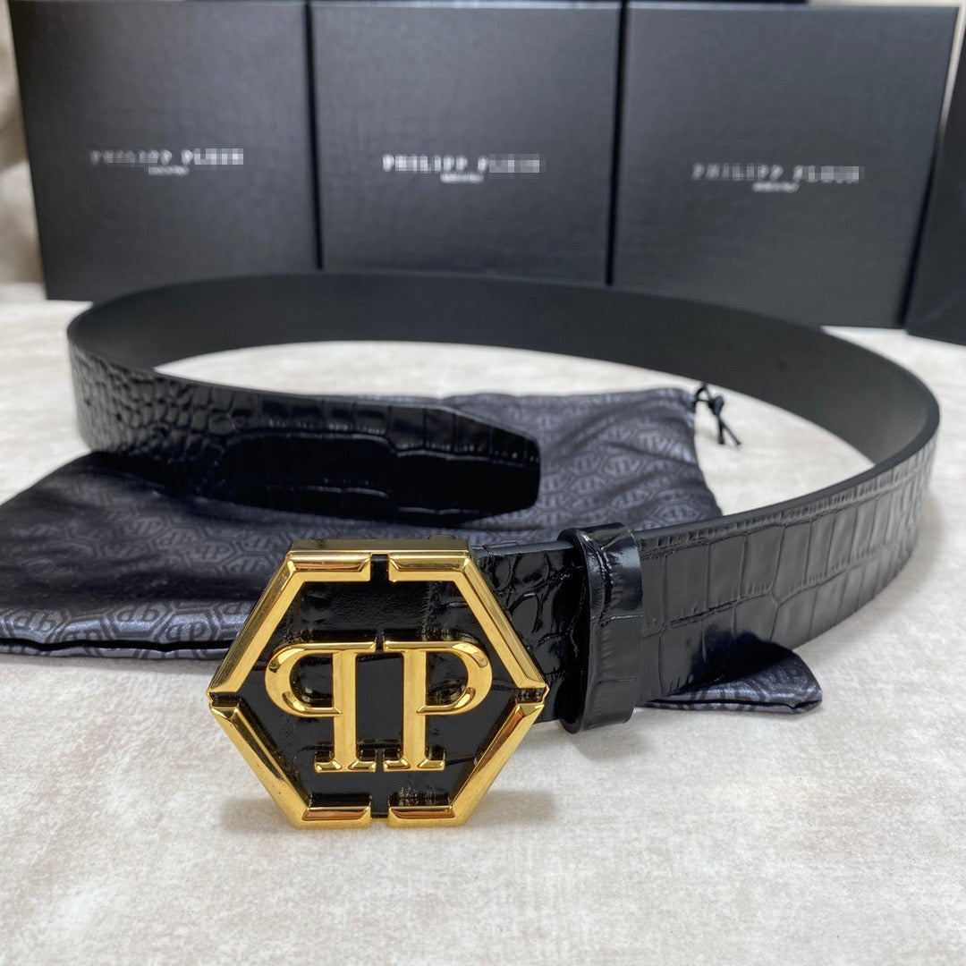 PP Leather Logo Belt#15