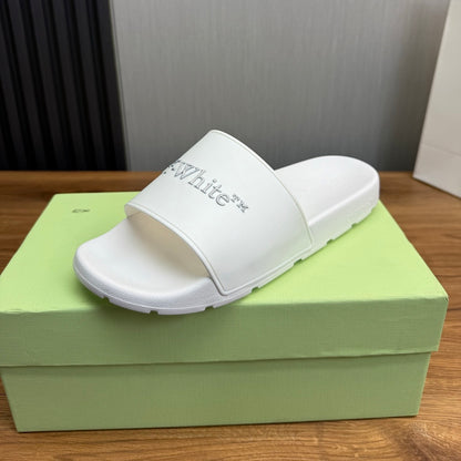 OFF-Whlte Letter embossed slippers#19