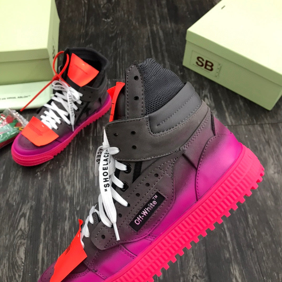 OFF-Whlte Arrow Logo Leather Sneakers #37