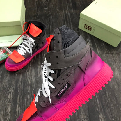 OFF-Whlte Arrow Logo Leather Sneakers #37