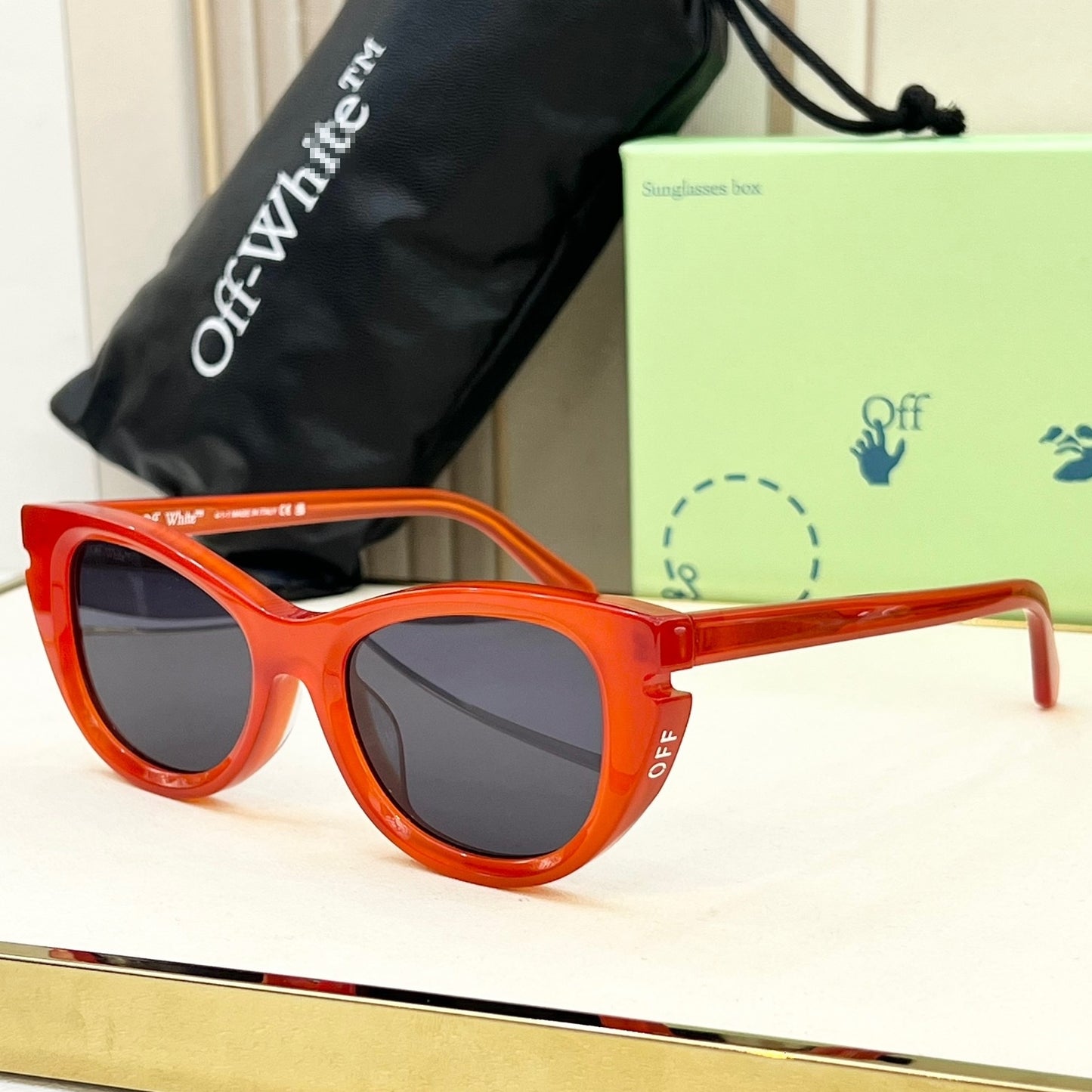 OFF-Whlte Arrow logo sunglasses#097