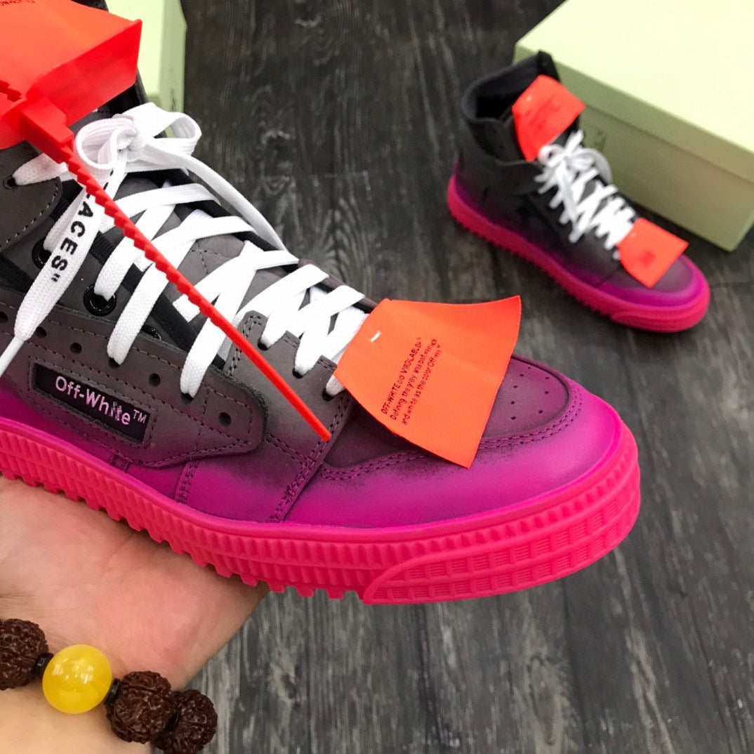 OFF-Whlte Arrow Logo Leather Sneakers #37